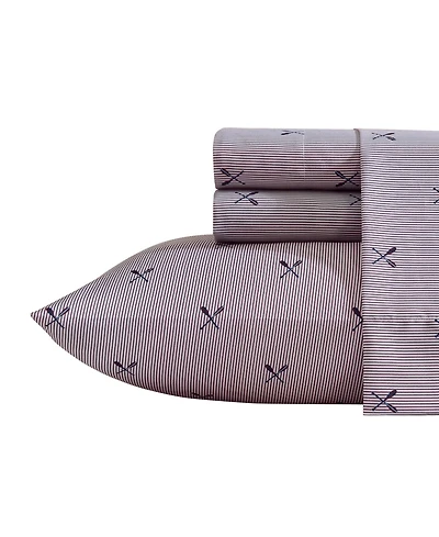 Nautica Coxswain Stripe Printed Microfiber 3-Pc. Sheet Set