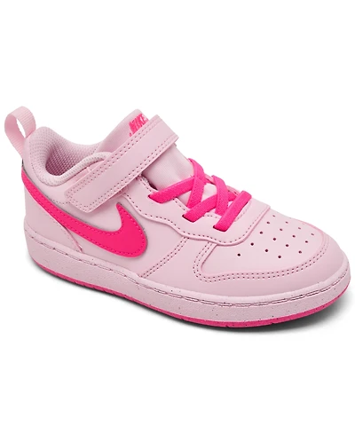 Nike Toddler Kids Court Borough Low Recraft Fastening Strap Casual Sneakers from Finish Line