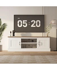 gaomon Farmhouse Rustic Wood Tv Stand for 65 Inch TVs