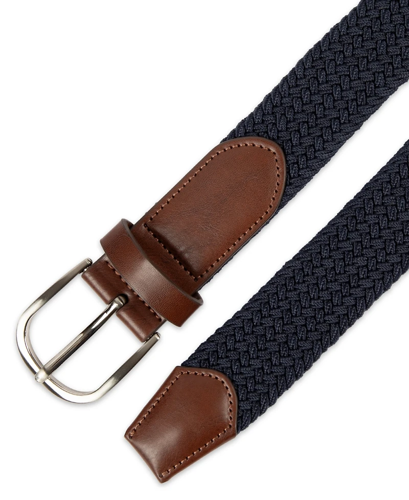 Club Room Men's Comfort Stretch Braided Belt, Macy's Exclusive