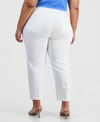 Jones New York Plus Lexington Straight-Leg Cropped Jeans