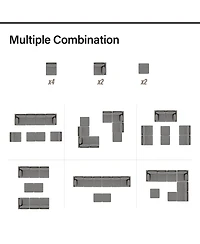 Decksplore 8 Piece Outdoor Sectional Sofa Pe Rattan Patio Conversation Sets, All Weather Patio Furniture Set