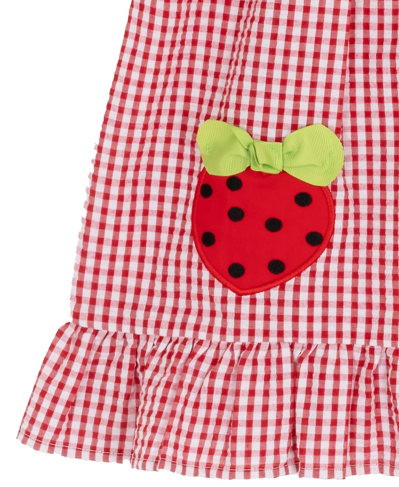 Rare Editions Girls' 2T-6X Gingham Seersucker Dress