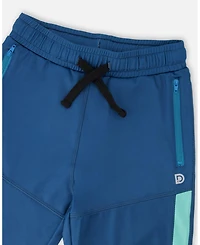 Deux par Deux Boy's Athletic Pants in Polyester Teal
