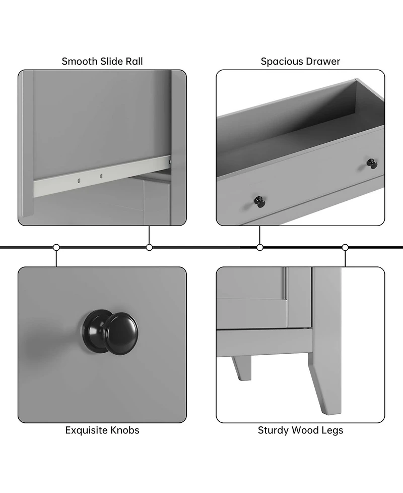gaomon 5 Drawer Dresser for Bedroom, Tall Dresser with Deep Drawers & Metal Knobs