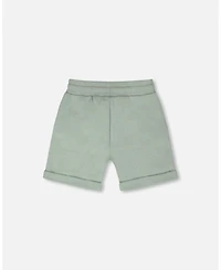 Deux par Toddler Boys French Terry Shorts Mint Green