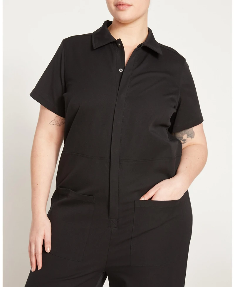 Universal Standard Women's Kate Stretch Cotton Twill Jumpsuit