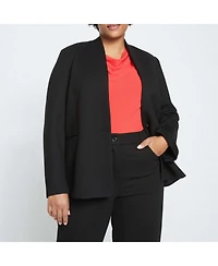 Universal Standard Women's Lennox Collarless Ponte Blazer