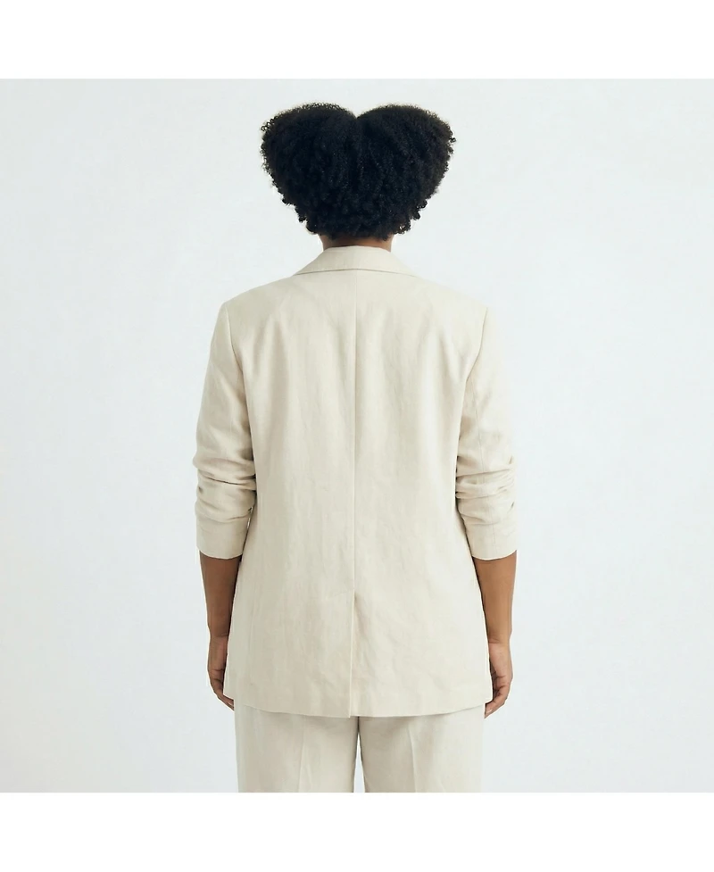Universal Standard Plus Coastal Linen Blazer