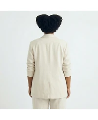 Universal Standard Plus Coastal Linen Blazer