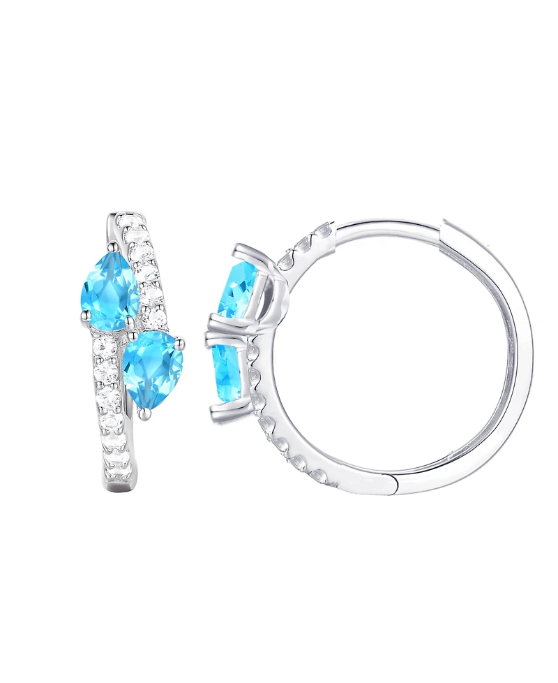 Macy's Multi Gemstone Earrings 14k Gold Over Sterling Silver (Also Silver)