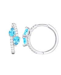 Macy's Multi Gemstone Earrings 14k Gold Over Sterling Silver (Also Silver)