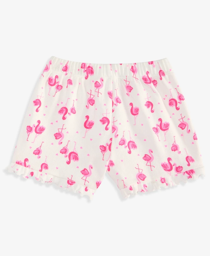 First Impressions Baby Girls' (0-24) Mix & Match Flamingo-Print Ribbed Shorts, Macy's Exclusive