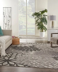 Nourison Home Aloha ALH05 Silver 7' x 10' Outdoor Area Rug