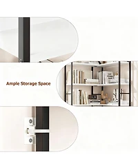 Yigii 5-Tier Storage Bookshelf, Corner Design, Edge Protection, Stable, Easy Assembly-Metal Frame for Living Room, Bedroom, Office