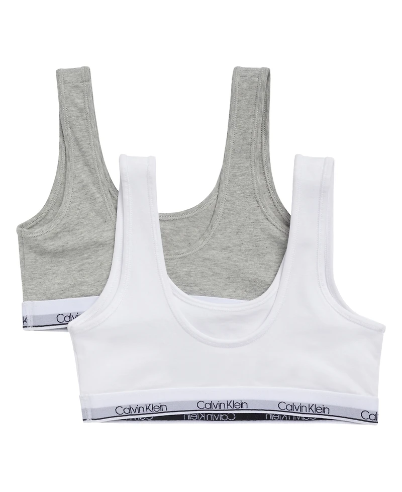 Calvin Klein Girls' 6-16 Full Coverage Bra, 2-Pack