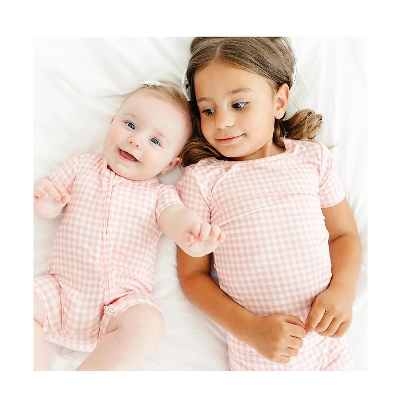 Motette Baby Girls Sugar Gingham Pajama Set