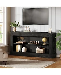 Tribesigns 63-Inch Long Console Table for Entryway, Narrow Farmhouse Sofa Table with Shelves