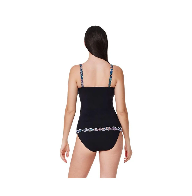 Profile by Gottex Women's Layla Tricolore E-Cup Tankini Top