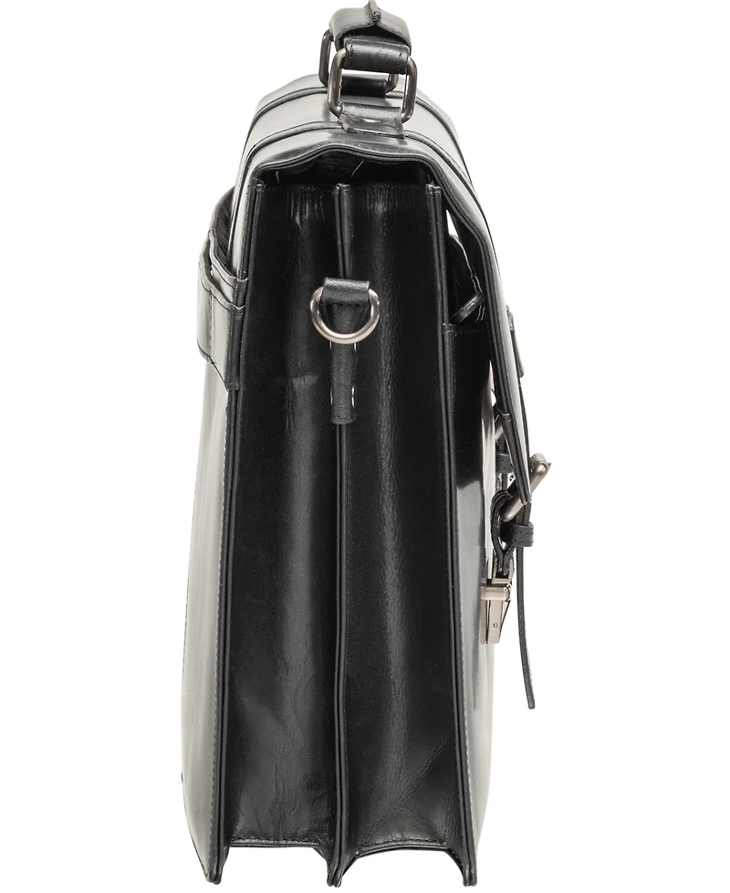 Mancini Men's Double Compartment Laptop Briefcase