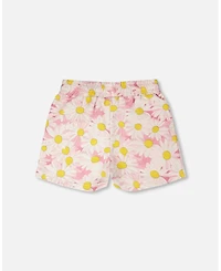 Deux par Toddler Girls French Terry Shorts Printed Daisies