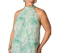 Adrianna Plus Soutache Embroidered Short Dress