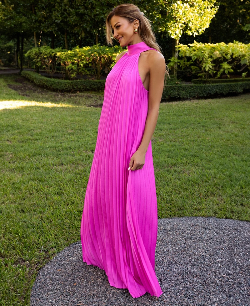 Xscape Women's Pleat Detail Ball Gown Dress