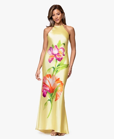 Xscape Women's Floral Print Maxi Dress