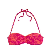 Lascana Women's Tropical Bandeau Bikini Swimsuit Top Bra Sizing