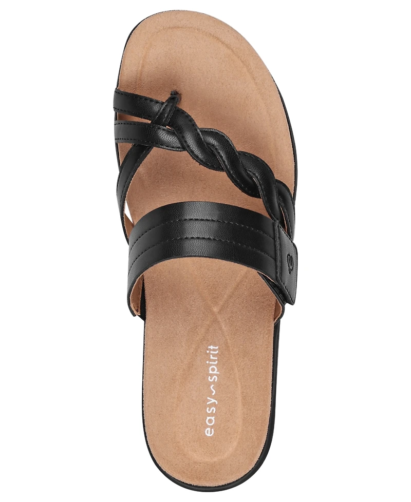 Easy Spirit Women's Waren Asymmetrical Flat Slip-On Sandals