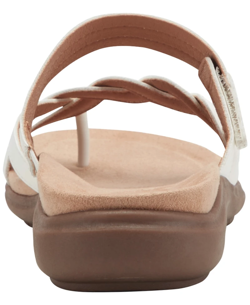 Easy Spirit Women's Waren Asymmetrical Flat Slip-On Sandals