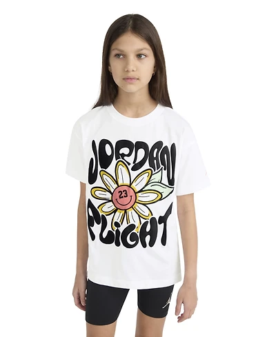 Jordan Girls' 7-16 Flower Flight Crewneck T-Shirt