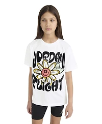 Jordan Girls' 7-16 Flower Flight Crewneck T-Shirt