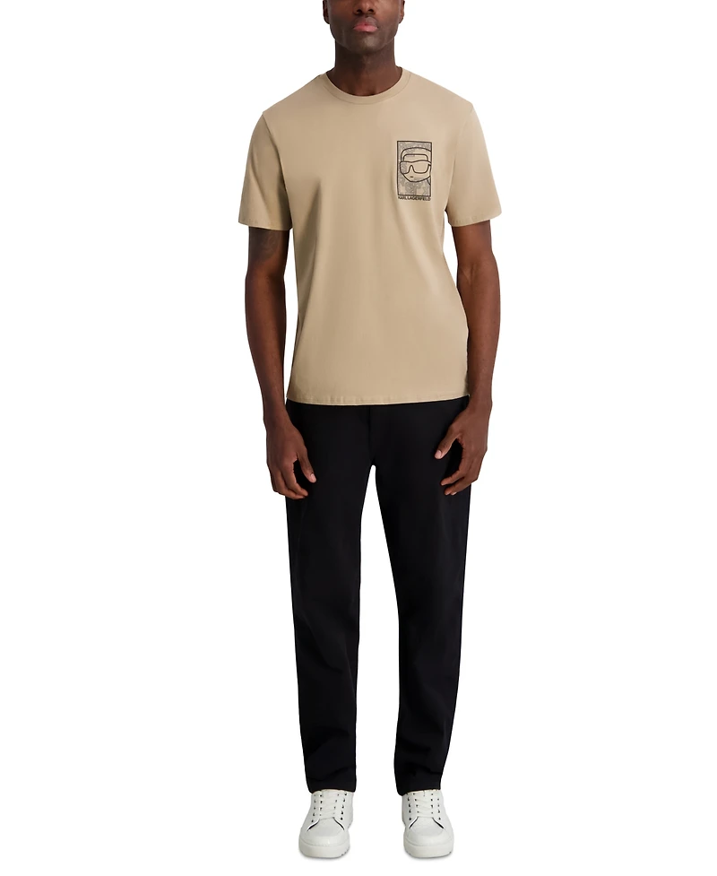 Karl Lagerfeld Paris Men's Rubberized Textured Printed T-Shirt