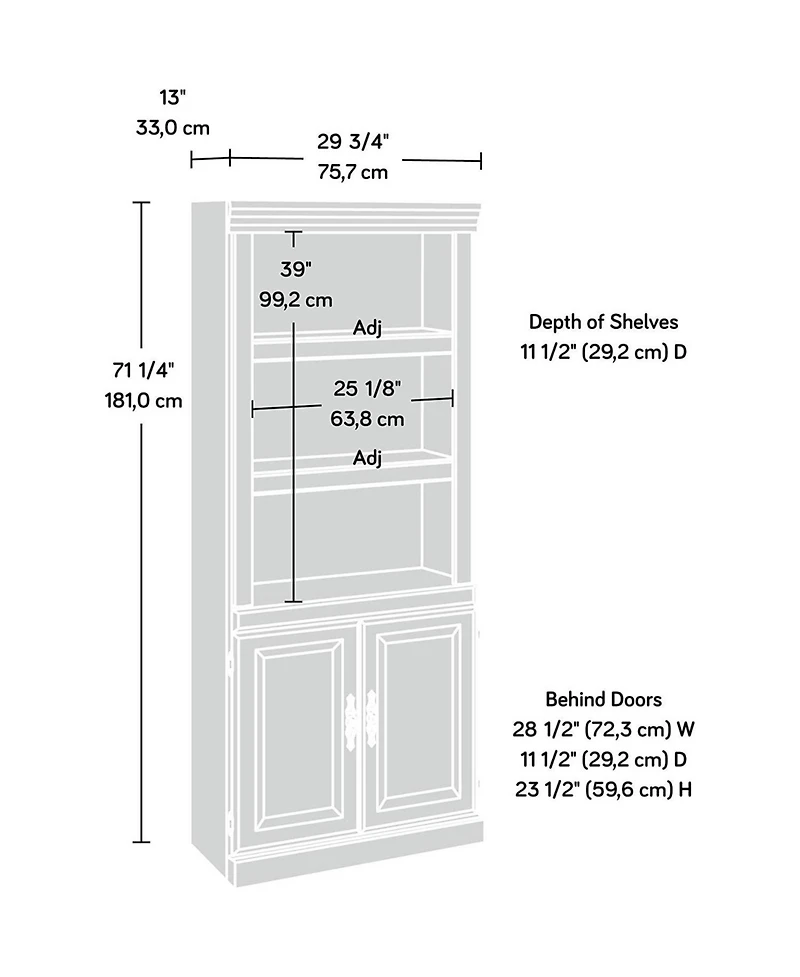 Slickblue High 3-Shelf Wooden Bookcase with Storage Drawer