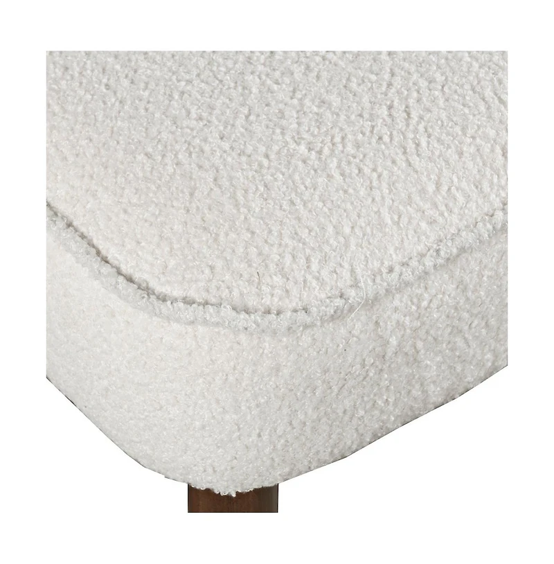 Jofran Wes Mid-Century Modern Boucle Upholstery Counter Barstool (Set of 2