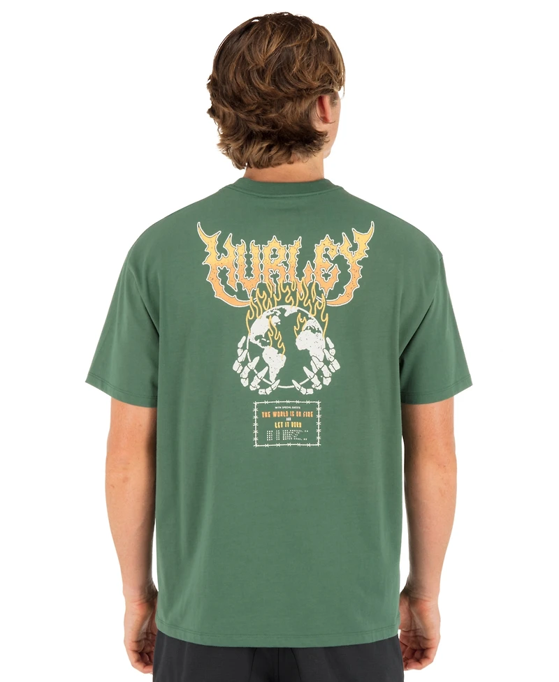 Hurley Men's Fire Crewneck T-Shirt