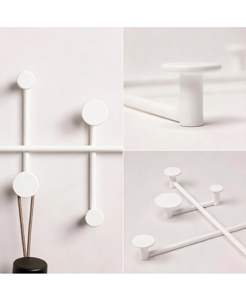 Yigii Minimalist Metal Wall Hook Rack 10 Hooks