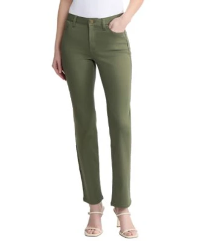 Jones New York Womens Mid Rise Lexington Straight Jeans