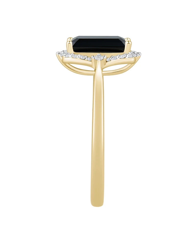 Macy's Swiss Blue Topaz (2-3/4 ct. t.w.) and Diamond Ring 14k Yellow Gold (also available Amethyst Onyx)