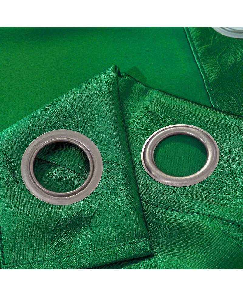 Olivia Gray 100% Polyester 190 Gsm Eloise Reversible Blackout Grommet Curtain Panel