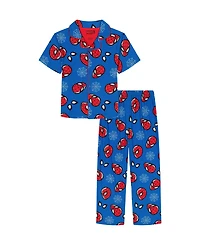 Spider-Man Boys' 4-10 Sketchy Spider Short-Sleeve Shirt and Pajama Pants, 2-Piece Set