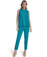 Calvin Klein Women's Sleeveless Ruffle Neckline Top