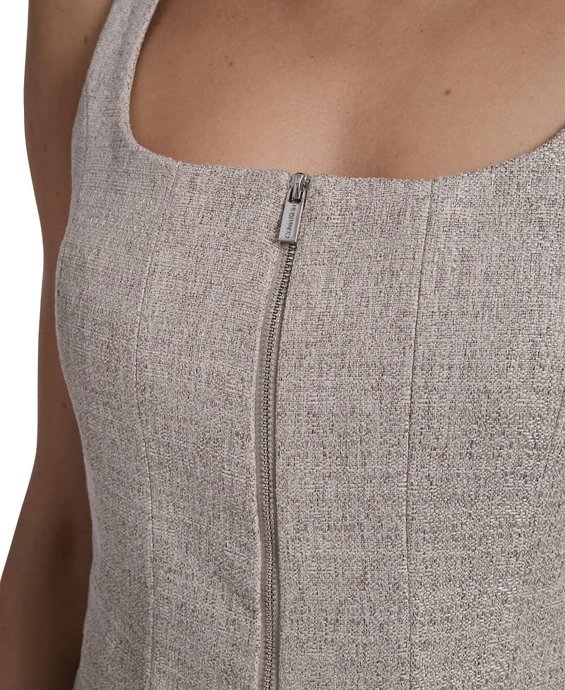 Calvin Klein Women's Zip-Front Novelty Vest