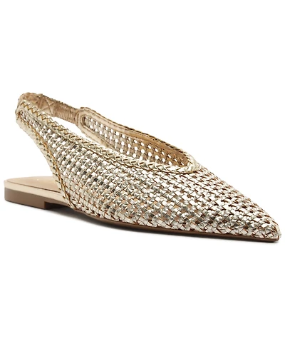 Arezzo Women's Eva Pointed Toe Ballet Slingback Flats