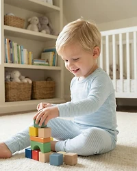 Motette Toddler Boys Seaside Stripe Pajama Set