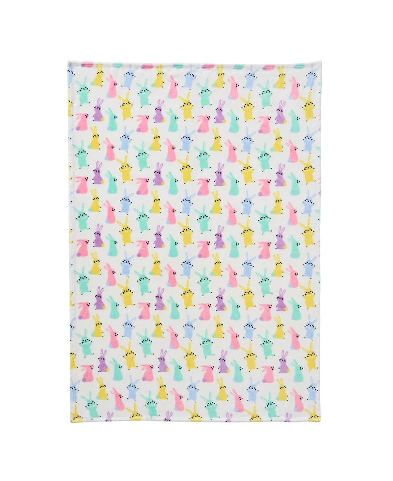 Hallmark Bunny Wonderland Plush Throw, 50" x 70"