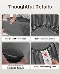 6 Piece Sheet Set with 4 Pillowcases