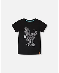 Deux par Toddler Boys Cotton Jersey T-Shirt with Dino Print - Toddler|Child