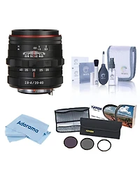 Pentax Hd Da 20-40mm f/2.8-4 Ed Limited Dc Wr Lens, Bundle with 55mm Essentials Filter Kit, Cleaning Kit and Cleaning Cloth
